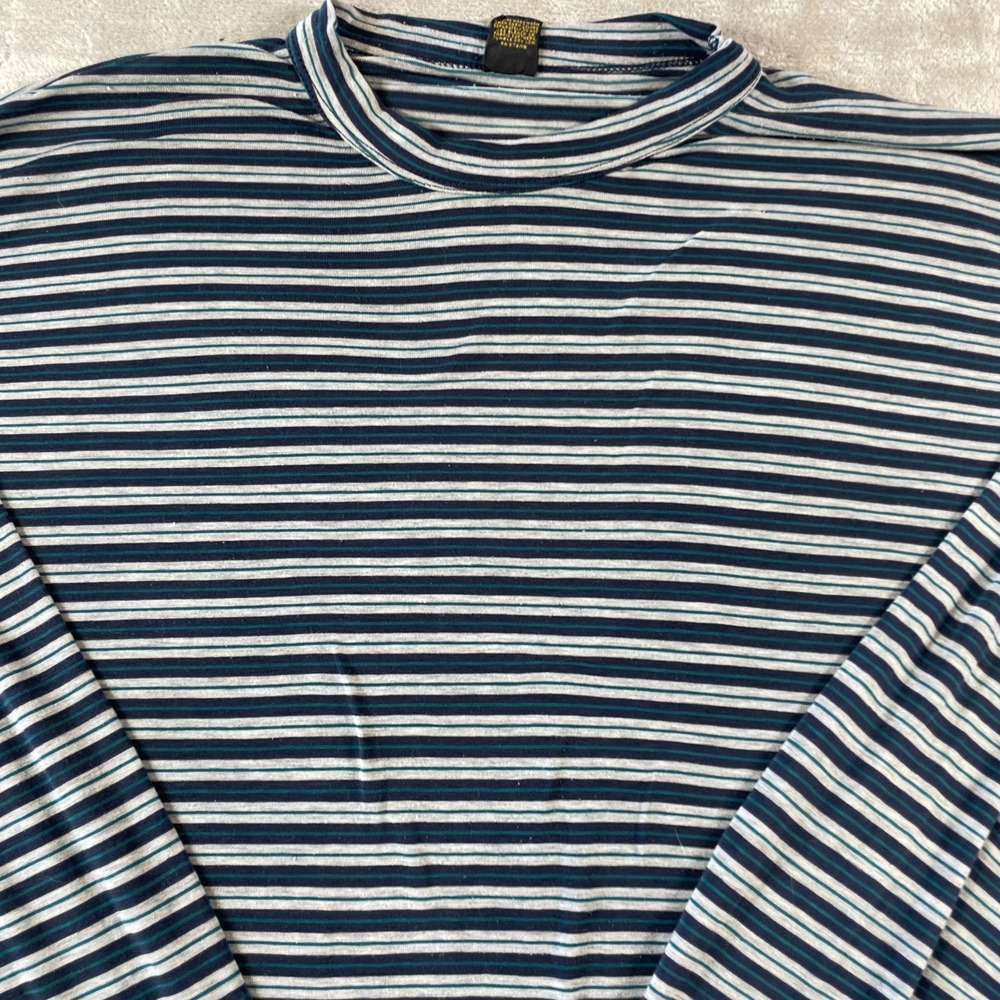 Vintage REI Base Layer Tee Mens Large Blue Long Sleeve USA Gorpcore Outdoor - Picture 3 of 9